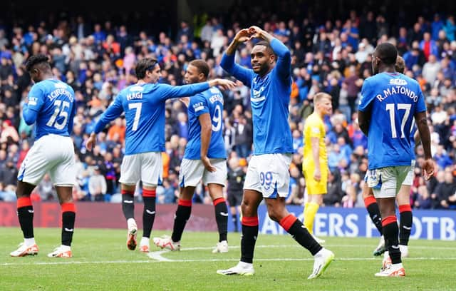 Danilo celebrates what turned out to be the winner against Morton.