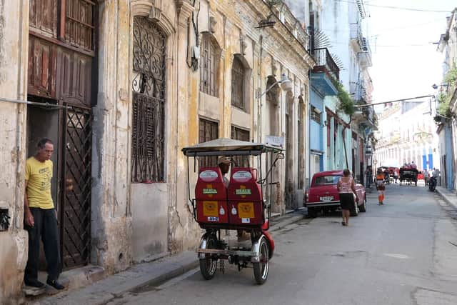 Old Havana, the decaying colonial city, once the meeting point of Europe and the Americas, is now a UN Heritage site.