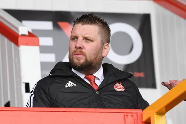 Aberdeen chief executive Alan Burrows during a cinch Premiership match between Aberdeen and Kilmarnock.