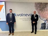 Greig Rooney, Managing Director at Valneva Scotland Ltd, and Scottish Government Health and Social Care Secretary Neil Gray