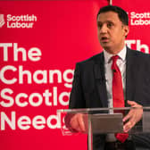 Scottish Labour leader Anas Sarwar made his New Year speech at Rutherglen Town Hall. Image: Peter Summers/Getty Images.