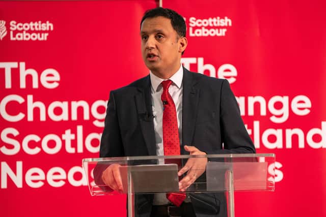 Scottish Labour leader Anas Sarwar made his New Year speech at Rutherglen Town Hall. Image: Peter Summers/Getty Images.