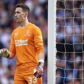 Jon McLaughlin during a Scottish Cup semi-final between Celtic and Rangers.