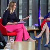 Nicola Sturgeon (right) told Laura Kuenssberg: ‘I detest the Tories and everything they stand for’ (Picture: Russell Cheyne/WPA Pool/Getty Images)