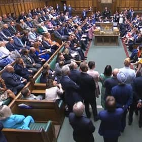 Alba Party Kenny MacAskill (standing) during his protest at the start of Prime Minister's Questions in the House of Commons, London.