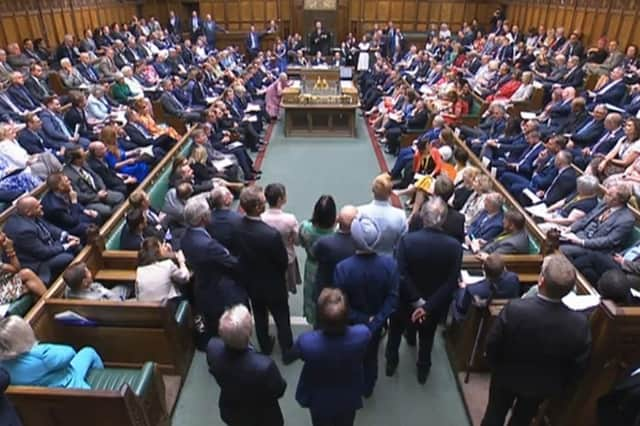 Alba Party Kenny MacAskill (standing) during his protest at the start of Prime Minister's Questions in the House of Commons, London.