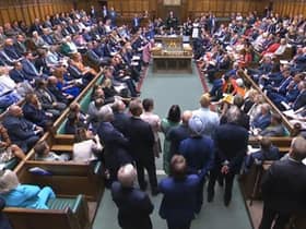 Alba Party Kenny MacAskill (standing) during his protest at the start of Prime Minister's Questions in the House of Commons, London.