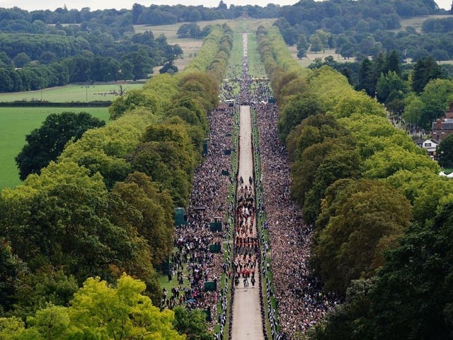 Crowds gathered to pay their respects