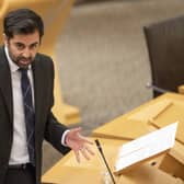 Humza Yousaf during a debate in the Scottish Parliament.