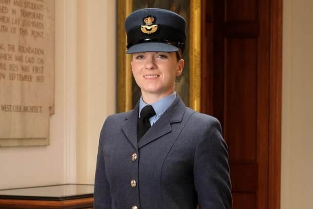 Nicola in her uniform.