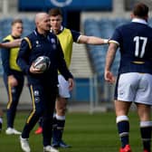 Head coach Gregor Townsend oversees Scotland training at BT Murrayfield. Picture: Craig Williamson/SNS