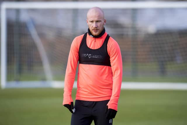 Liam Boyce was forced off early in Hearts' final league game of the season against Rangers. Picture: SNS