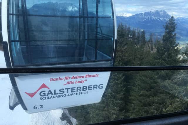 "Thank you for your commitment Old Lady" - a final trip up the mountain for the Galsterberg gondola PIC: Roger Cox / The Scotsman