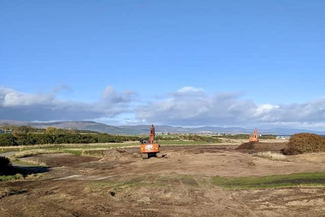 Work has started on improving the par-4 eighth hole at Royal Dornoch.