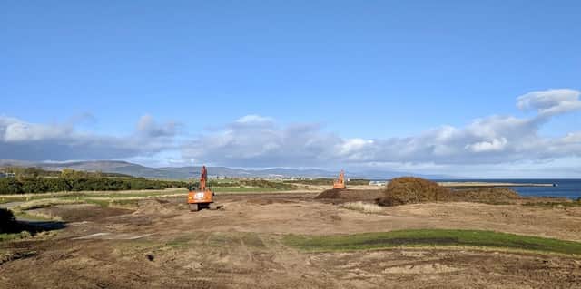 Work has started on improving the par-4 eighth hole at Royal Dornoch.