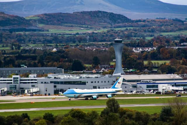 US president Joe Biden was among those world leaders to fly into Scotland for the summit.