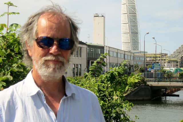 Author Torquil MacLeod at Turning Torso for the launch of the first Anita Sundstrom novel, Meet Me in Malmo