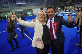 Scottish Labour leader Anas Sarwar celebrates as the council election results come in (Picture: Peter Summers/Getty Images)