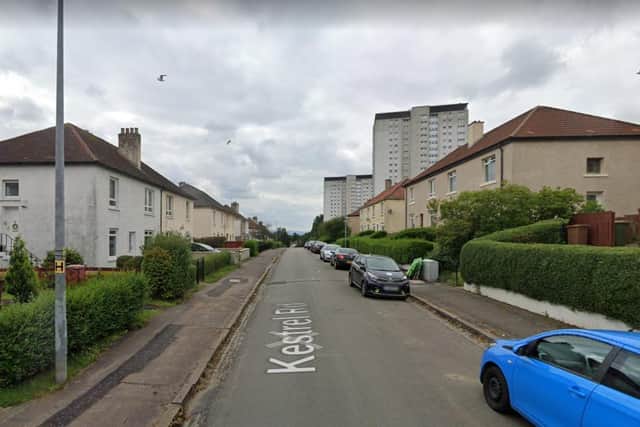 Kestrel Road in Glasgow where the attack happened picture: Google images