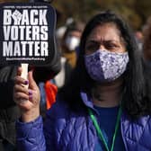 Activists take part in a voting rights protest outside the White House (Picture: Alex Wong/Getty Images)