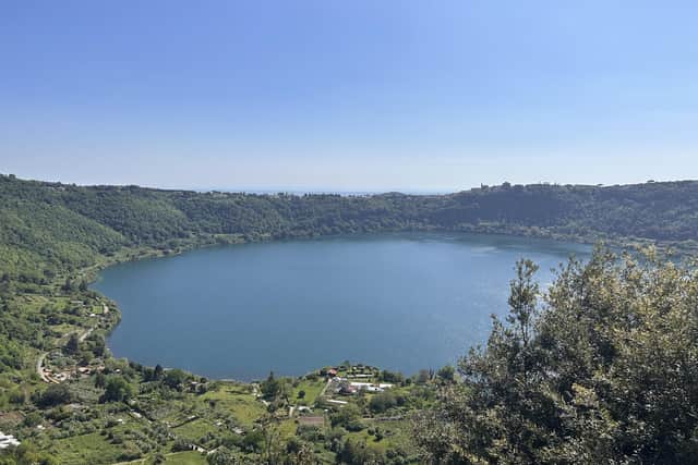 Lake Nemi, in the Castelli Romani region of Italy. Pic: Sophie Goodall/PA.