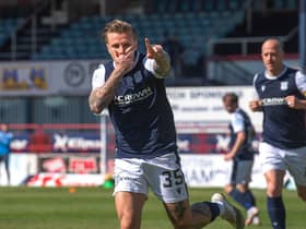 Jason Cummings scored the opener from the spot at Dens - his sixth goal in 12 starts - as Dundee beat Raith Rovers 2-1 (Photo by Mark Scates / SNS Group)