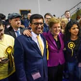 Nicola Sturgeon celebrates after the SNP added to its number of councillors (Picture: Peter Summers/Getty Images)