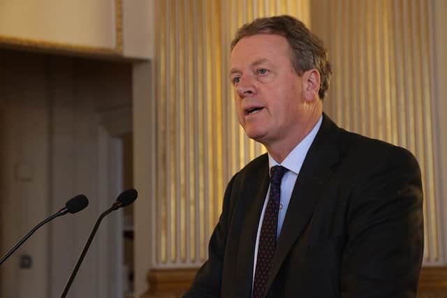 Alister Jack at an event launching the think tank