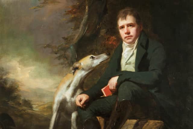 One of Sir Henry Raeburn's portraits of Sir Walter Scott and his dogs, painted in the 1820s.
Courtesy of the Faculty of Advocates Abbotsford Collection Trust