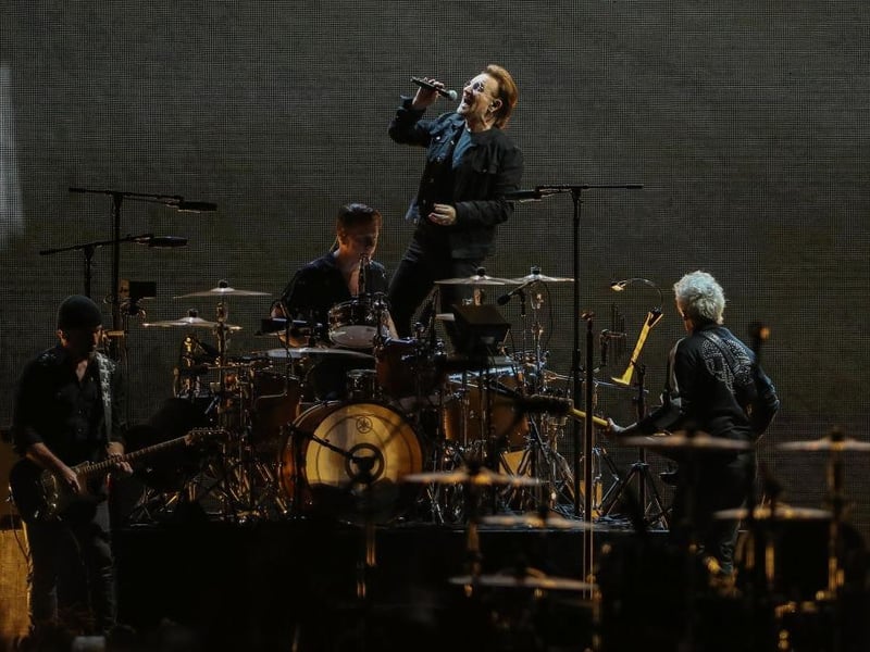 One of the biggest touring bands in the world, U2 - comprising The Edge, Larry Mullen Jr., Bono and Adam Clayton - have a combined fortune of £625 million. That's a small increase of £5 million compared to last year.