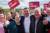 Scottish Labour Deputy leader Jackie Ballie, Scottish Labour leader Anas Sarwar and Davy Russell, newly elected Scottish Labour MSP for Hamilton, Larkhall and Stonehouse yesterday (Picture: Jeff J Mitchell/Getty Images)