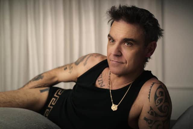 Robbie Williams doesn't spare his own blushes in Netflix's documentary.