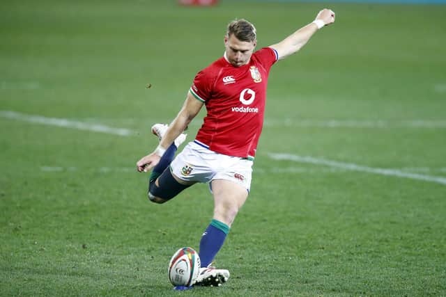 Lions stand-off Dan Biggar passed the ball only three times during the Second Test. Picture: Steve Haag/PA