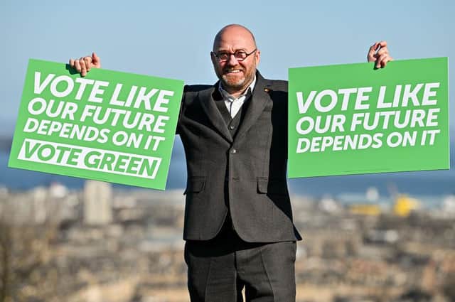Scottish Greens co-leader Patrick Harvie helps launch party's 2021 Holyrood election campaign (Picture: Jeff J Mitchell/Getty Images)