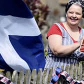 Margaret Ramsay ahead of a community commemoration service in the grounds of Haig Housing in Edinburgh