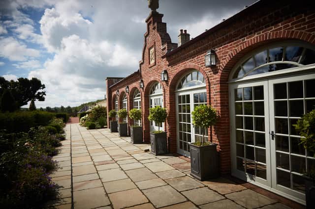 The walled garden at Dumfries House, Dumfries and Galloway, where there is self catering and catered accommodation on site including the lodge, two cottages, a doocot apartment and the walled garden bothy.