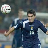 Richard Hughes, who is set to become Liverpool's new sporting director, in action for Scotland against Austria in 2005.