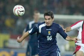 Richard Hughes, who is set to become Liverpool's new sporting director, in action for Scotland against Austria in 2005.