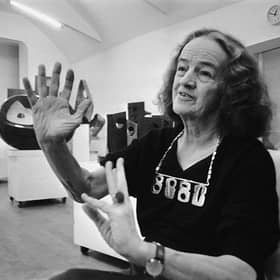 Hepworth pictured with her work in 1967 (Photo: Potter/Daily Express/Hulton Archive/Getty Images)