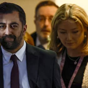 First Minister Humza Yousaf departs the UK Covid inquiry. Picture: Jeff J Mitchell/Getty Images