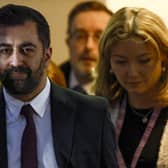 First Minister Humza Yousaf departs the UK Covid inquiry. Picture: Jeff J Mitchell/Getty Images