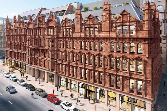 Exterior view of the Lucent Building on Bothwell Street in Glasgow city centre.