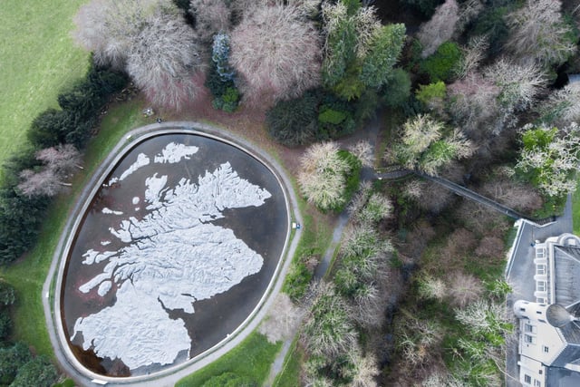 One of the odder attractions in the Borders, the Great Polish Map of Scotland sits in the grounds of the Barony Castle Hotel, near Peebles. Created in the middle of a pond, it's the largest three-dimensional terrain relief model in the world. It may have seen better days but it's still an arresting sight.