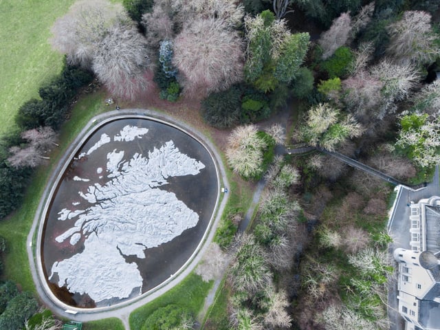 One of the odder attractions in the Borders, the Great Polish Map of Scotland sits in the grounds of the Barony Castle Hotel, near Peebles. Created in the middle of a pond, it's the largest three-dimensional terrain relief model in the world. It may have seen better days but it's still an arresting sight.