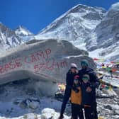 The family at Everest Base Camp.