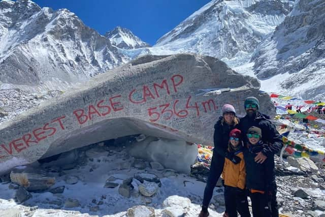 The family at Everest Base Camp.