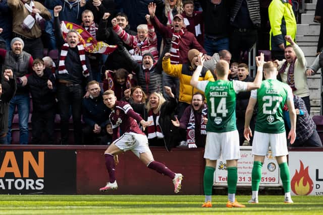 Hearts confirmed third place and Hibs dropped into the bottom six. (Photo by Alan Harvey / SNS Group)