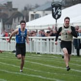 Ian Horsburgh, right, won the 2020 New Year Sprint at Musselburgh Racecourse. Picture: Stewart Attwood