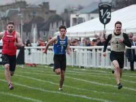 Ian Horsburgh, right, won the 2020 New Year Sprint at Musselburgh Racecourse. Picture: Stewart Attwood