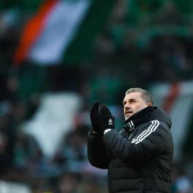 Celtic manager Ange Postecoglou applauds the fans after the 5-0 win over Morton in the Scottish Cup. (Photo by Ross MacDonald / SNS Group)